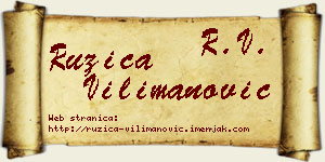 Ružica Vilimanović vizit kartica